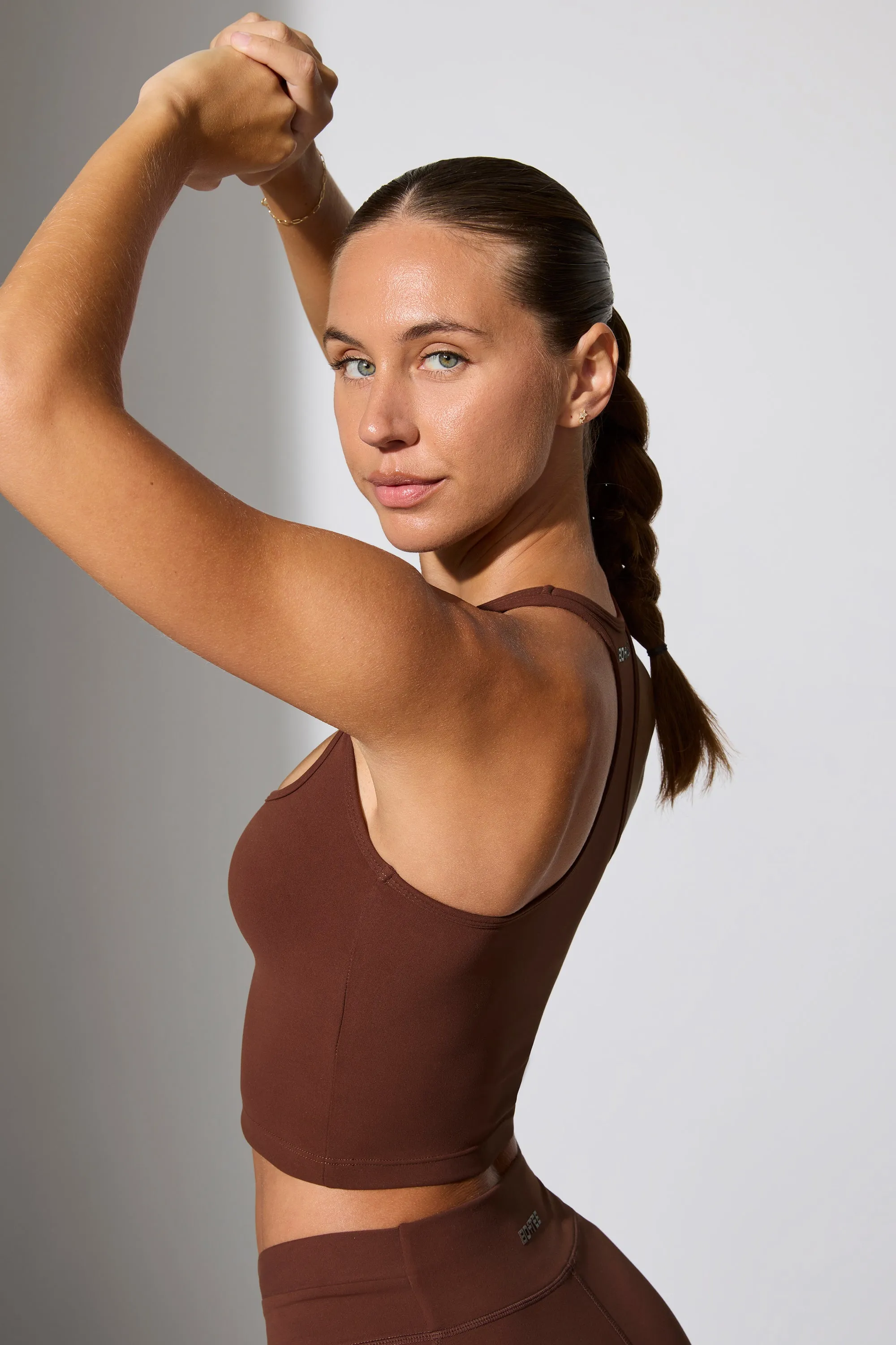 Racerback Tank Top in Chocolate