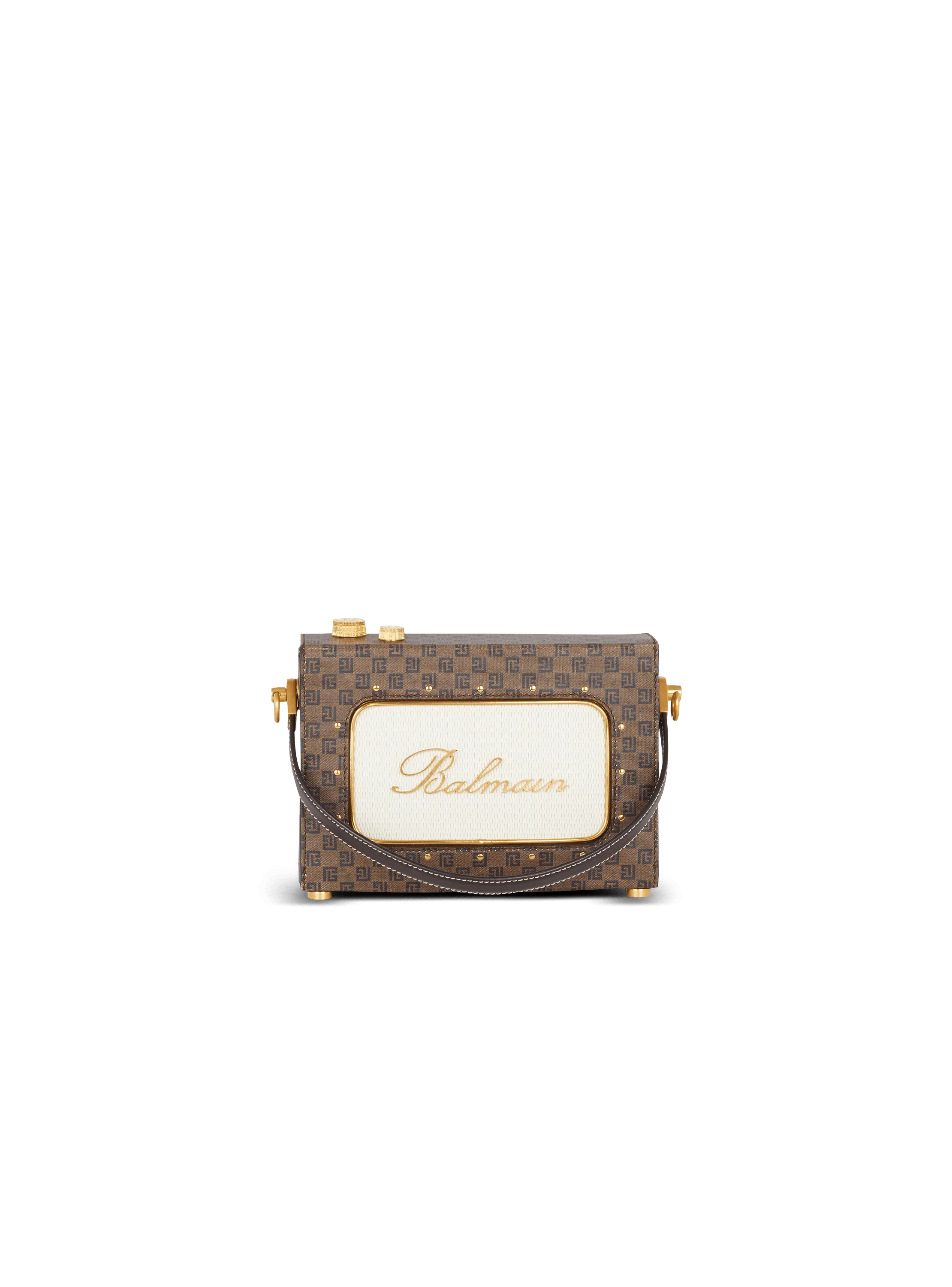 Radio monogram signature bag