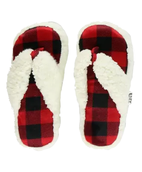 Red Plaid Spa Slipper