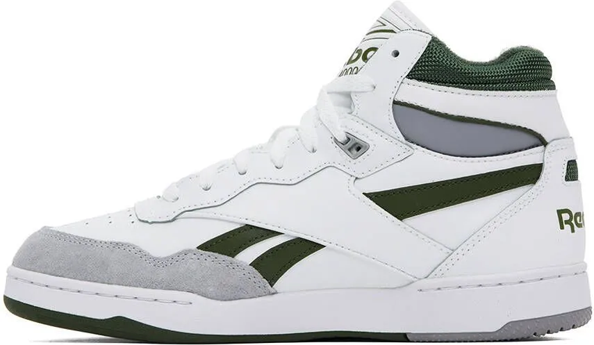 Reebok Classics White & Green BB 4000 II Mid Sneakers