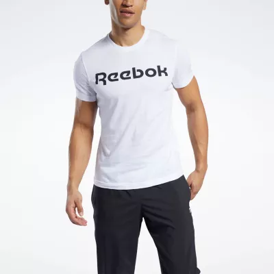 Reebok Linear Mens Crew Neck Short Sleeve Graphic T-Shirt