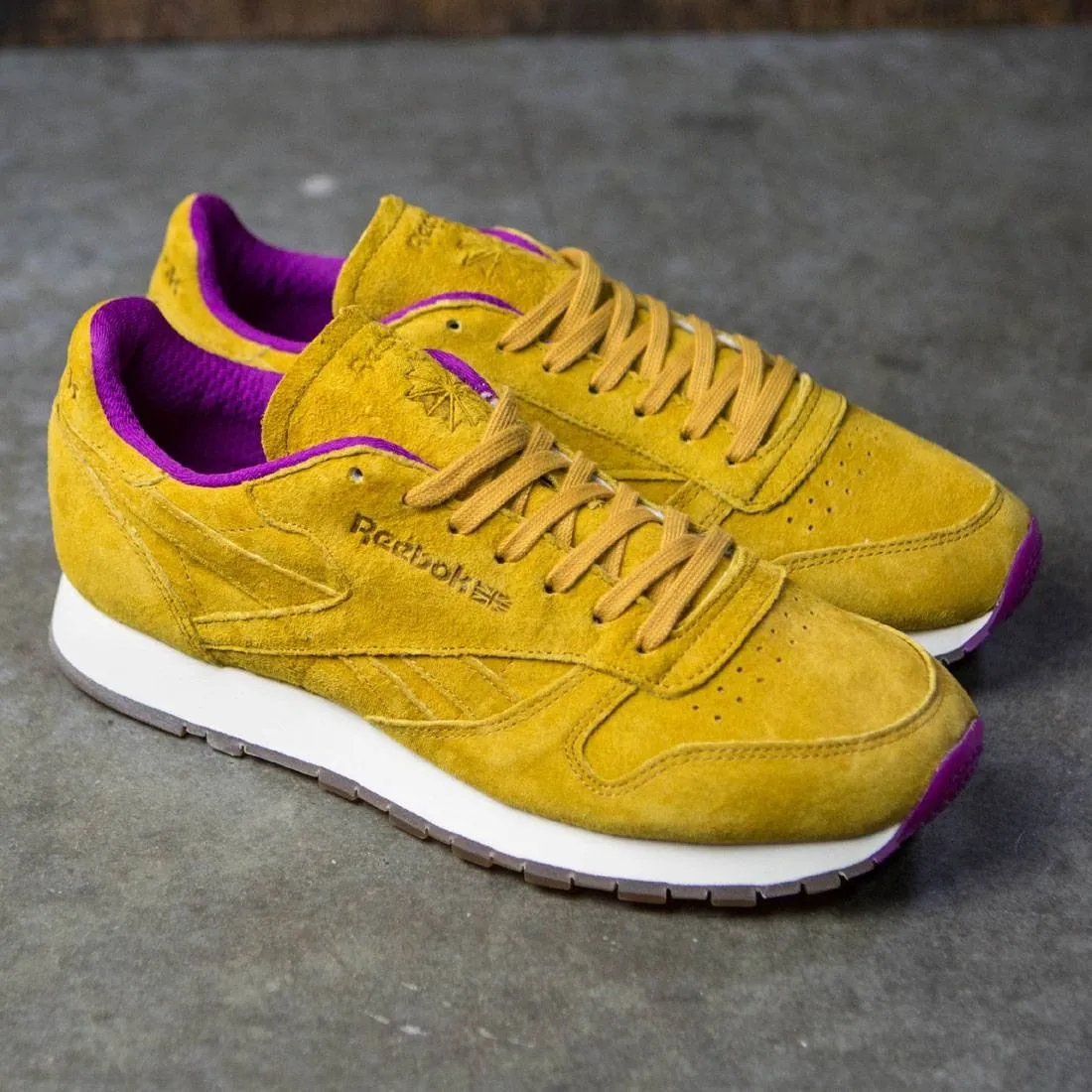 Reebok Men CL Leather - MSP (khaki / fuschia / white)