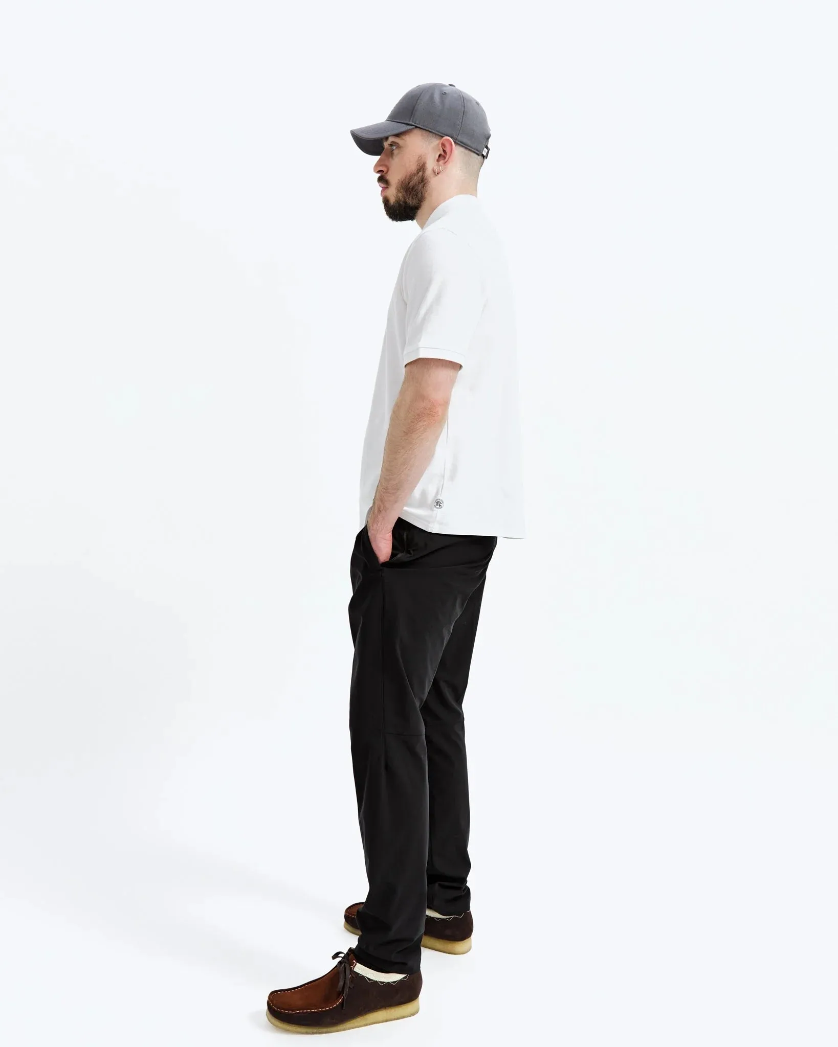 Reigning Champ   Classic Pique Polo White