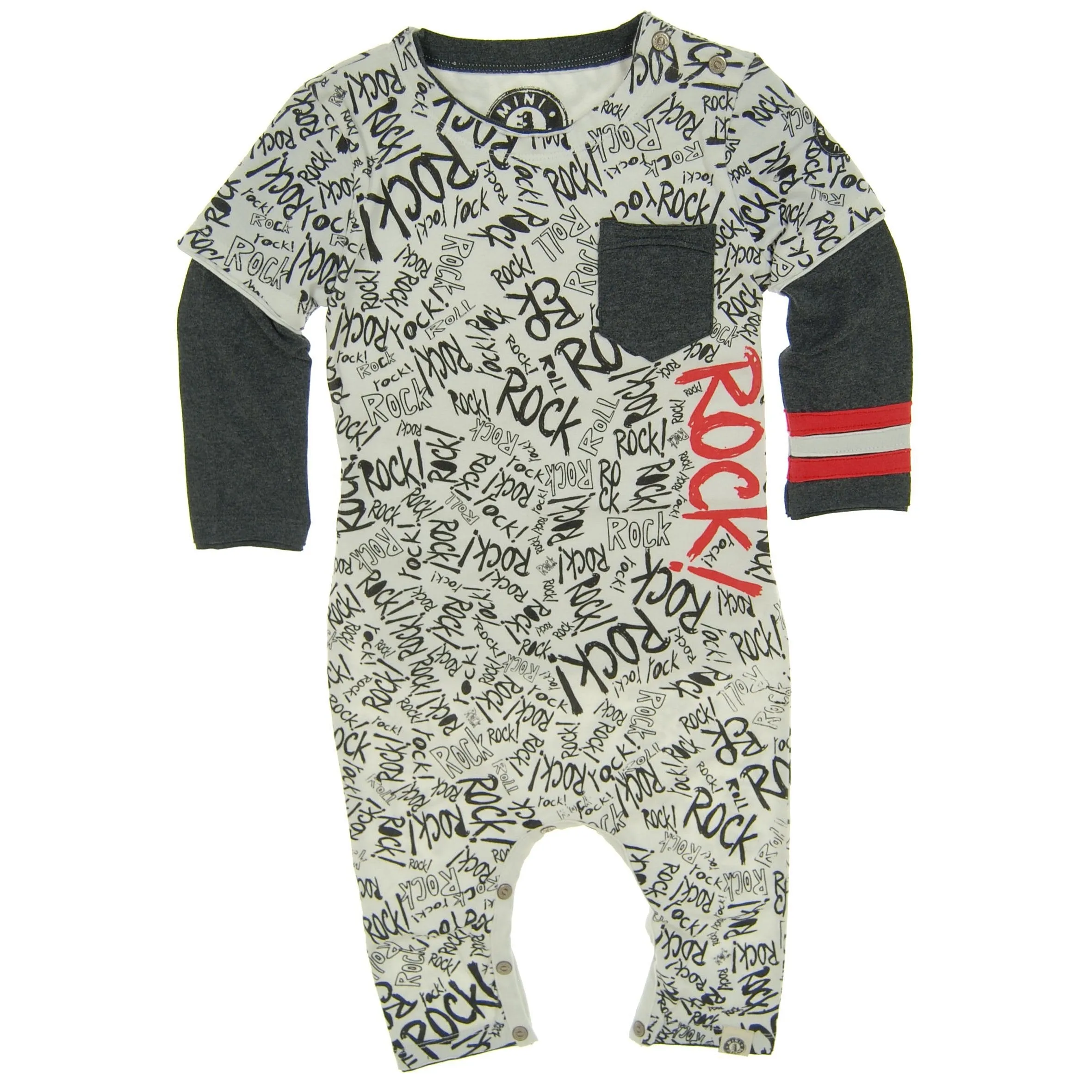 Rock Graffiti Baby Romper by: Mini Shatsu