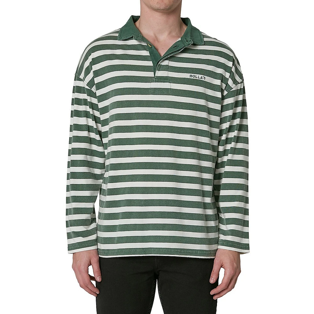 Rollas Rolo Long-Sleeve Polo Shirt