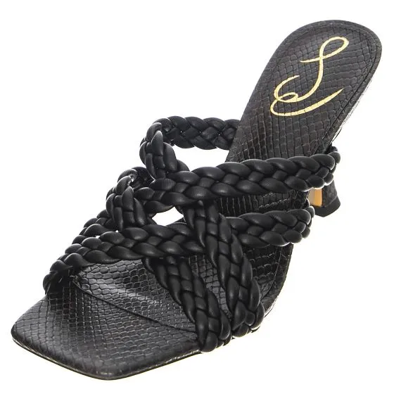 SAM EDELMAN Womens Marjorie Sevillan Appalea Black Sandals