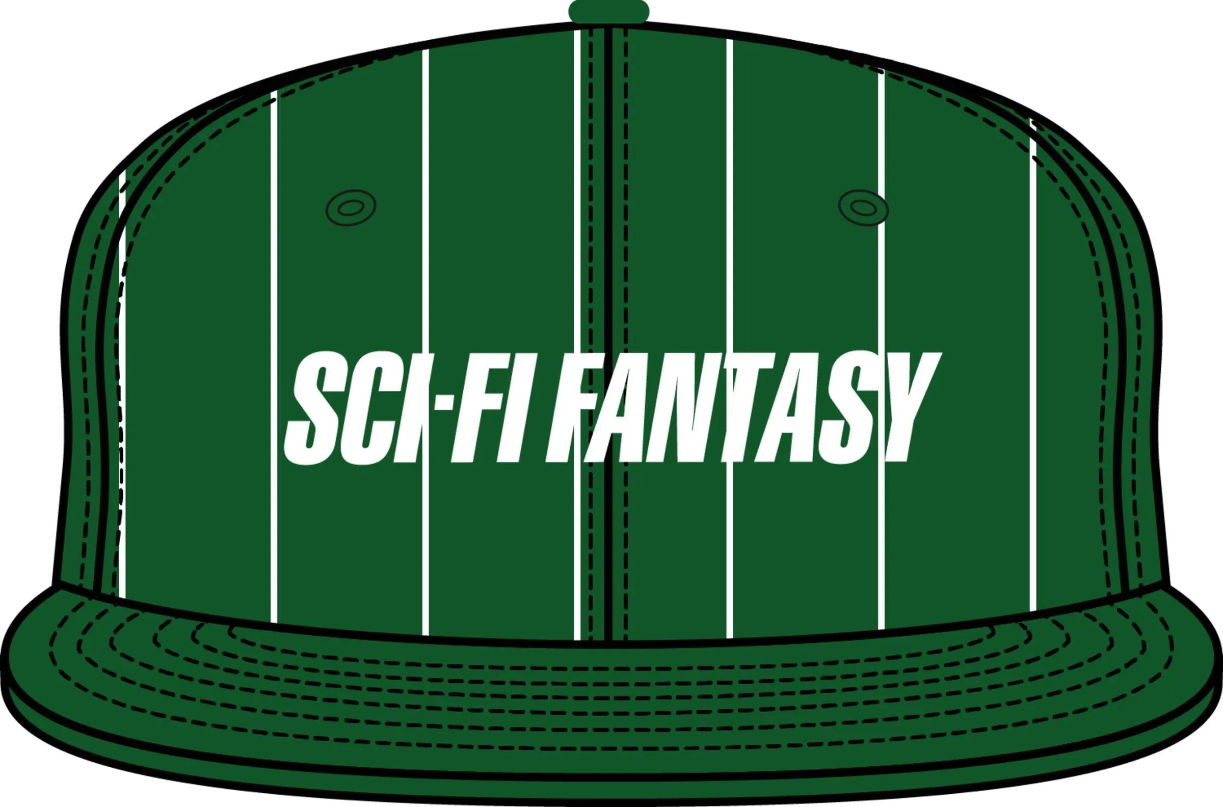 Sci-Fi Fantasy Fast Stripe Hat Green