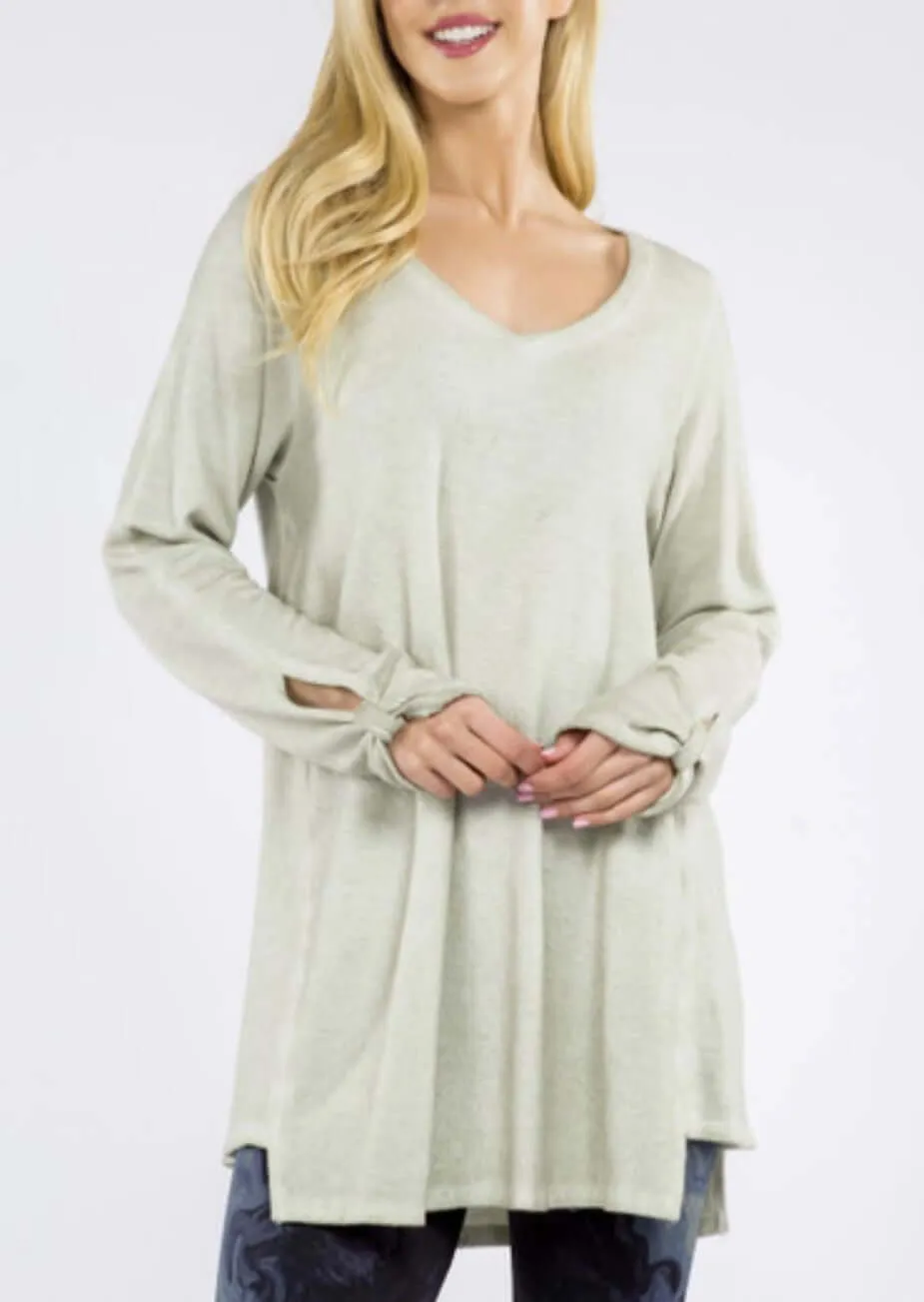 Seashell V-Neck Tunic Made in USA - Clearance Final Sale