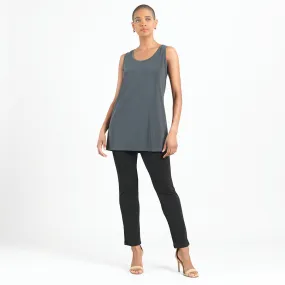 Signature Tunic-Length Tank - Charcoal - Final Sale!