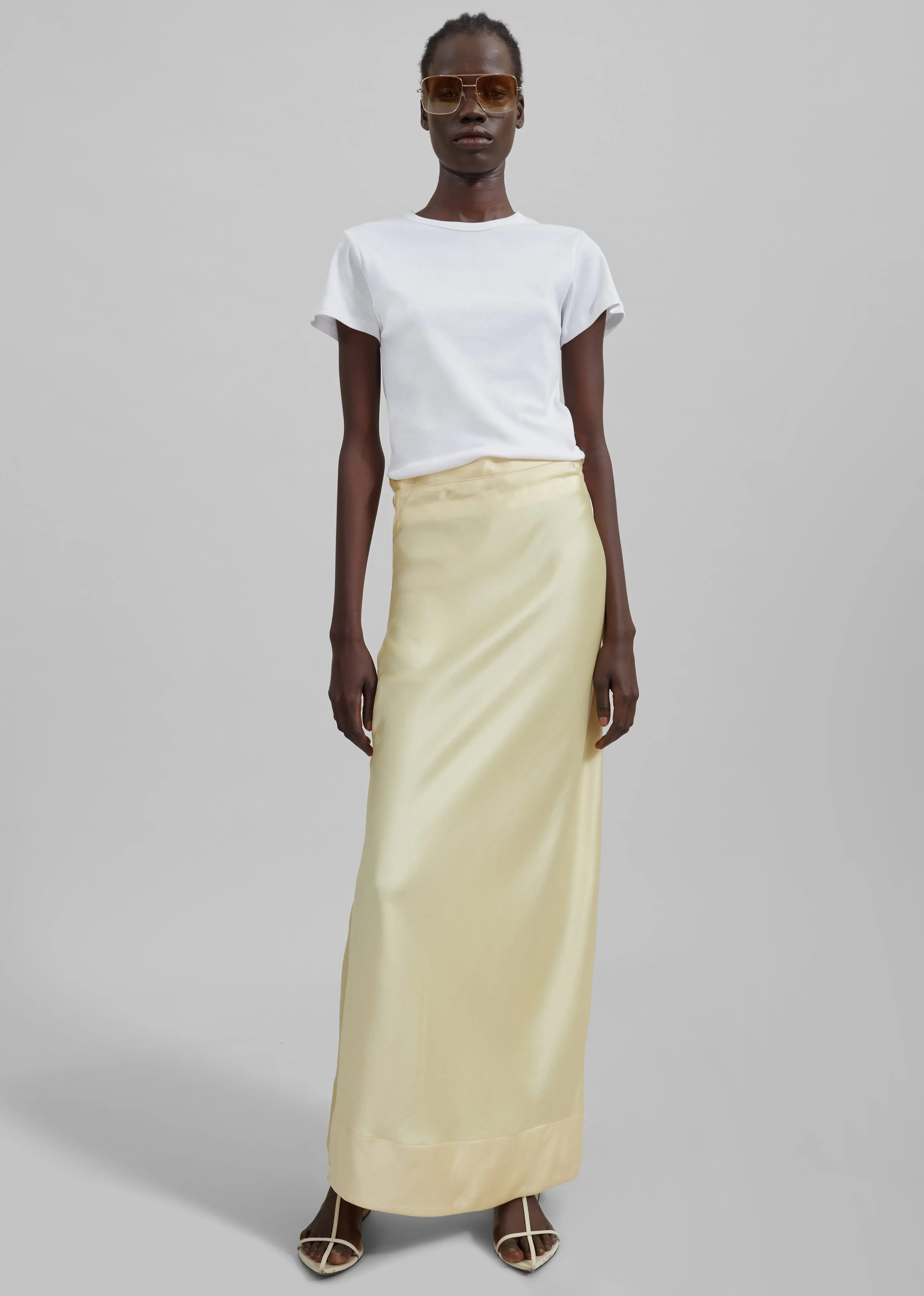 Siovhan Satin Skirt - Yellow