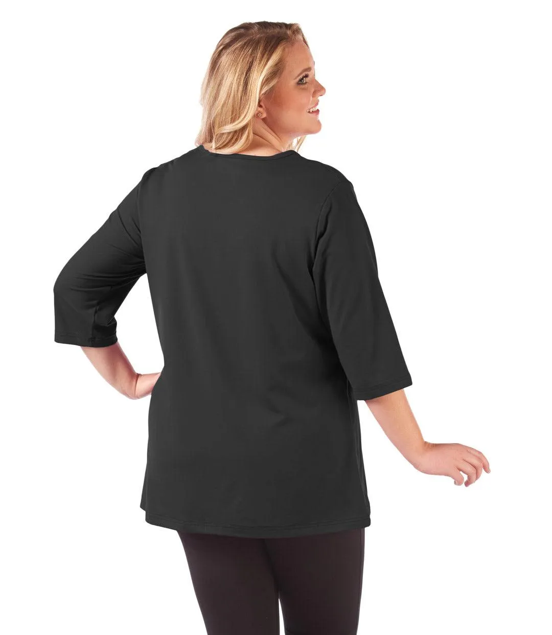 SoftWik Women's V-Neck Tunic Basic Colors - FINAL SALE