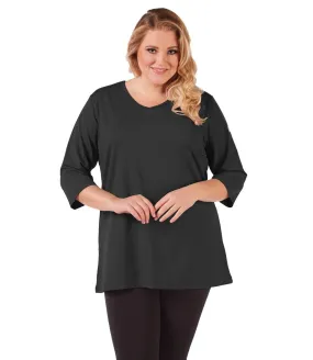 SoftWik Women's V-Neck Tunic Basic Colors - FINAL SALE