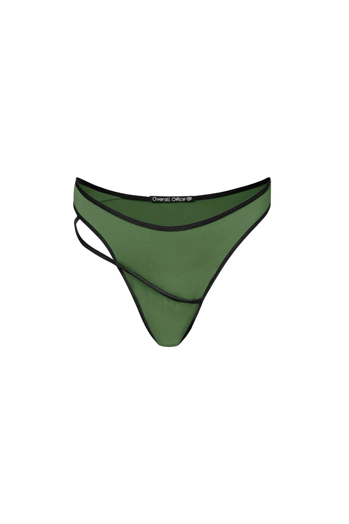 Spiral Mid-rise Bikini Bottom - Seaweed