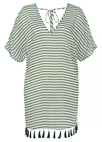 Striped Chiffon Beach Tunic by Venice Beach | Look Again