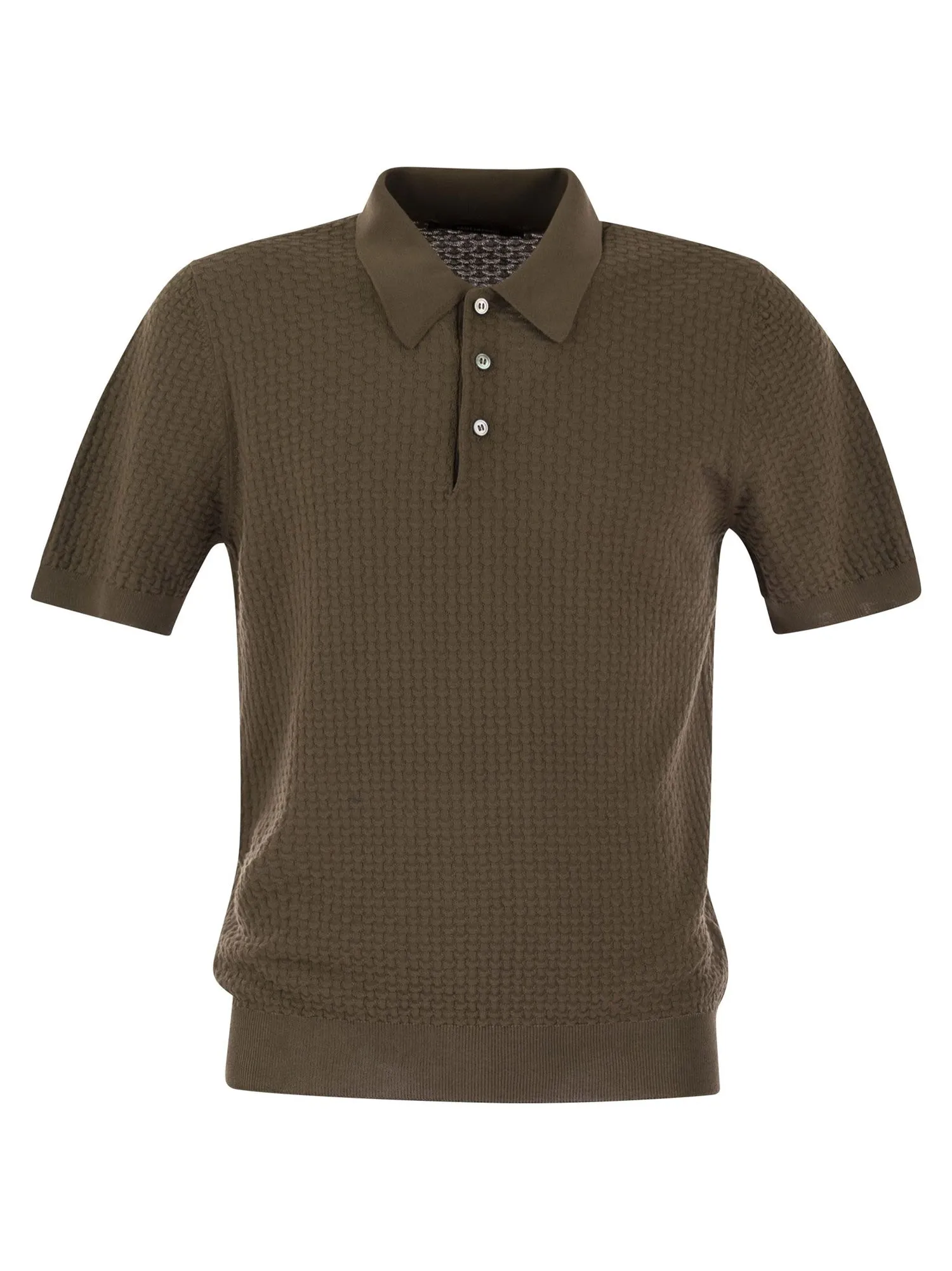 Tagliatore    Tagliatore Knitted Cotton Polo Shirt