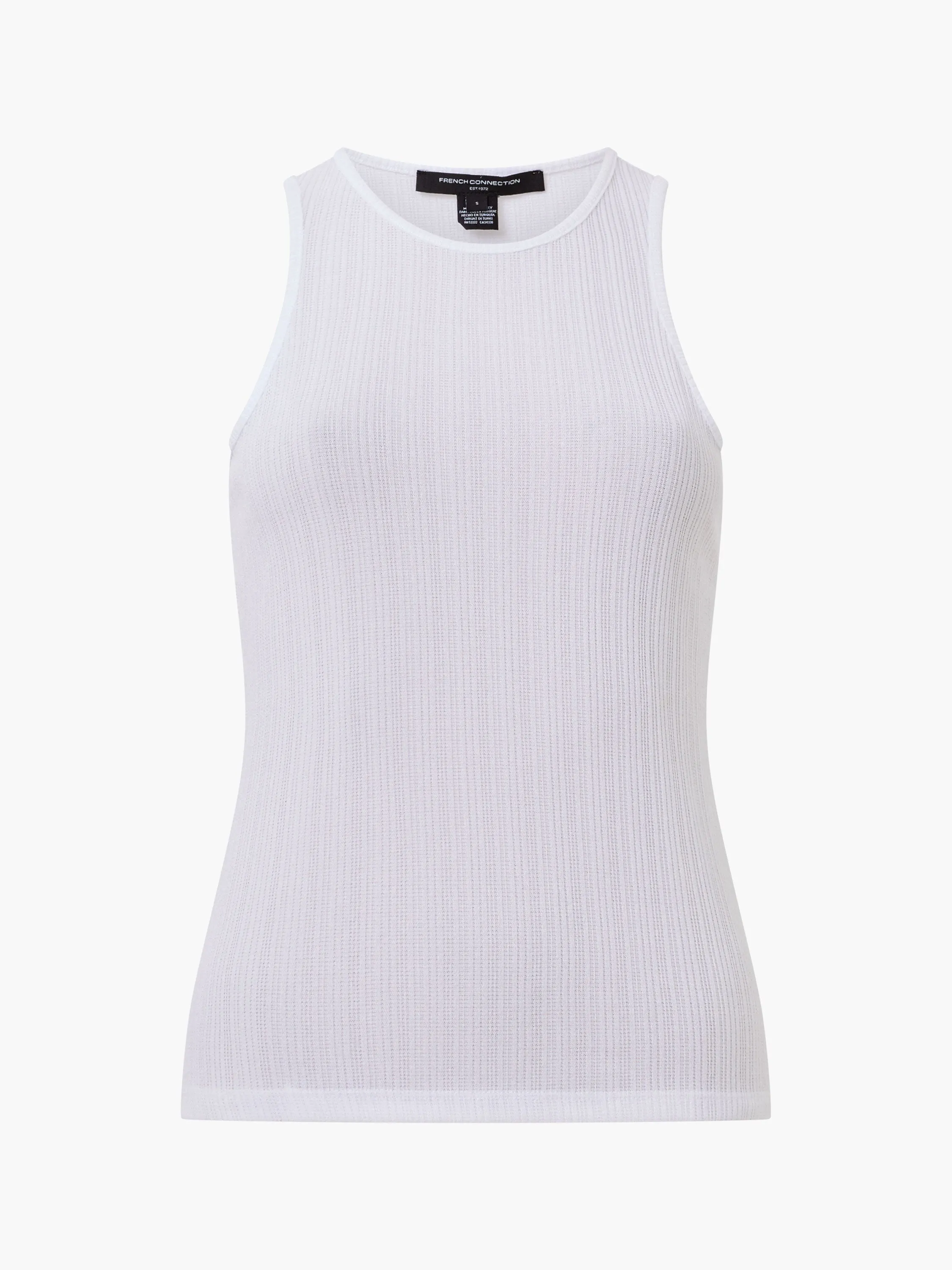 Tallie Textured Racer Tank Top