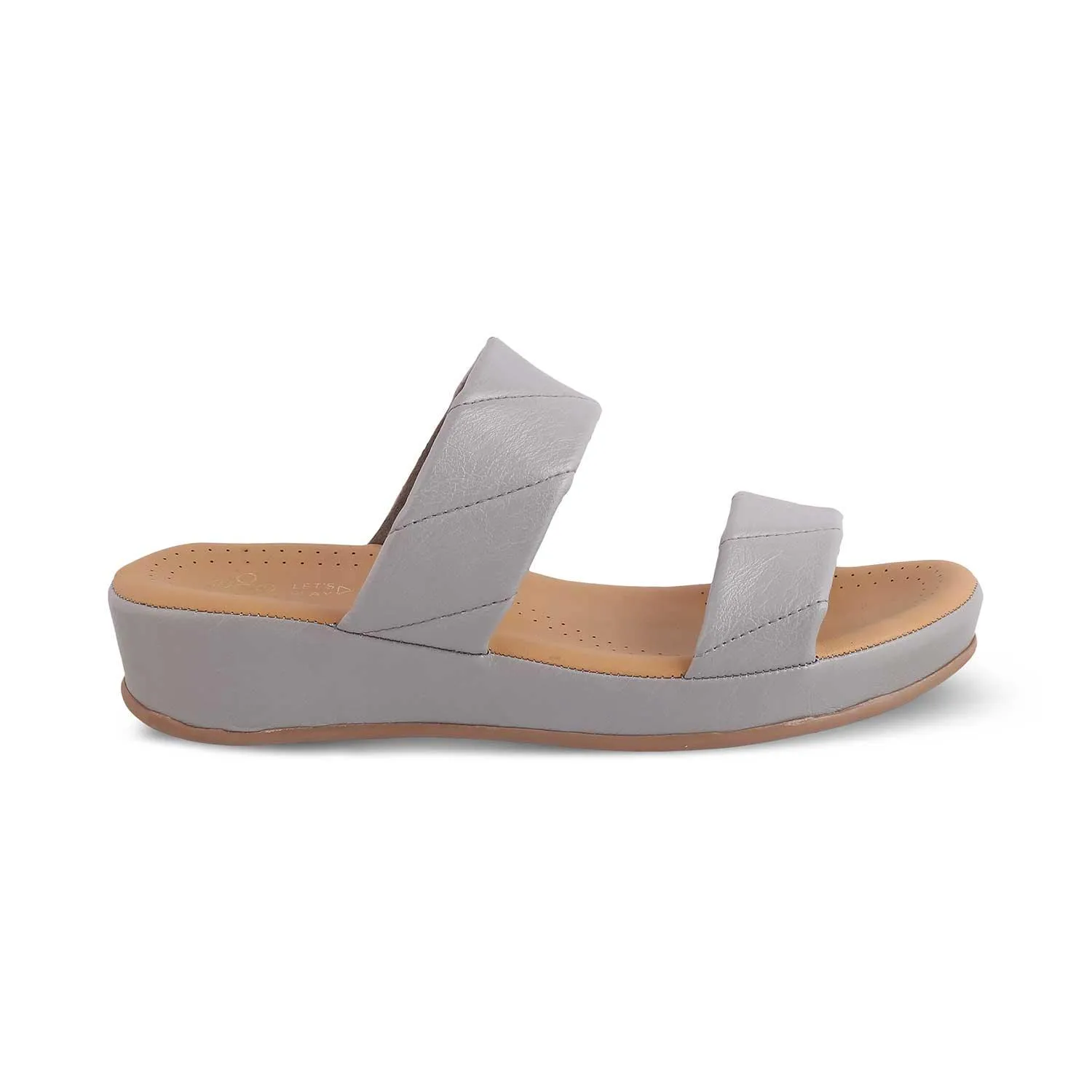 The Vacks Grey Women's Casual Wedge Sandals Tresmode