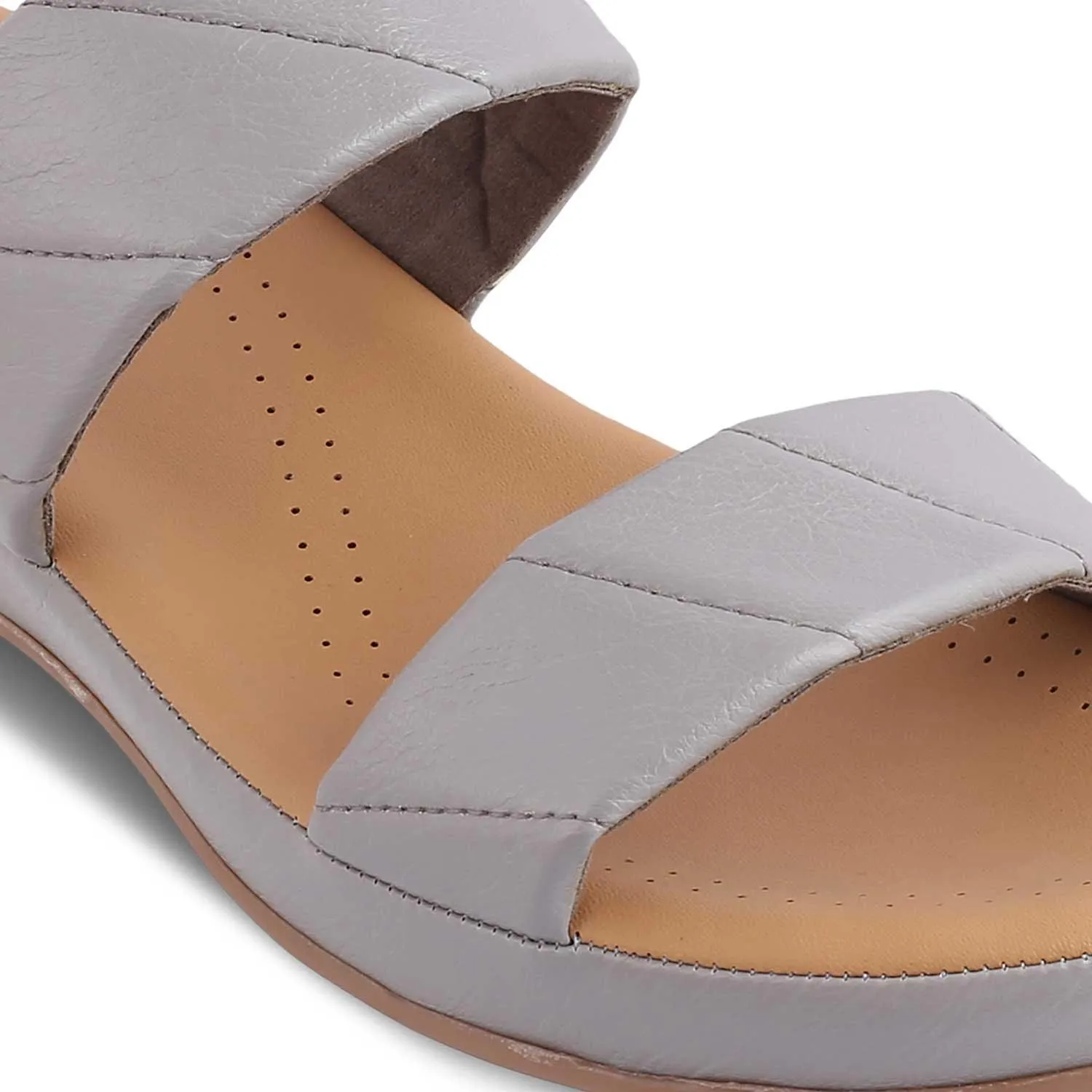 The Vacks Grey Women's Casual Wedge Sandals Tresmode