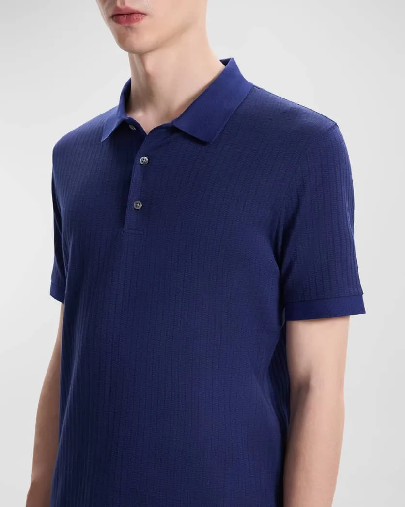 Theory Men's    Geo Polo Ocean BlackTheory