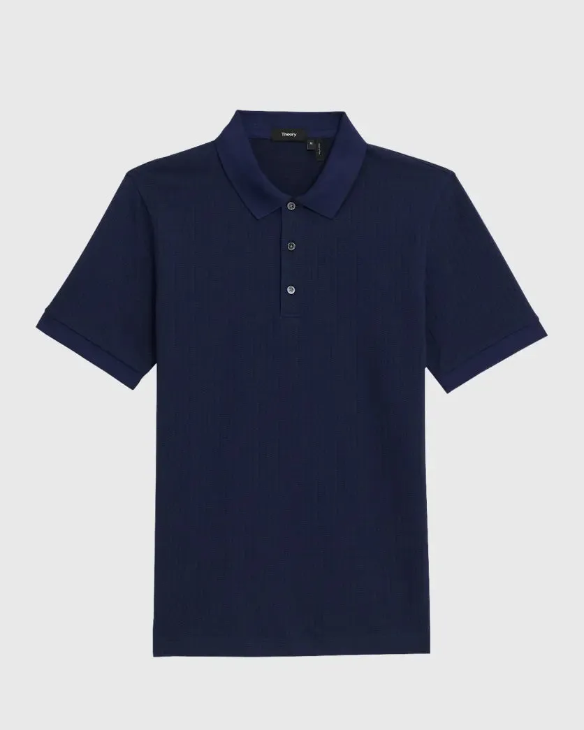 Theory Men's    Geo Polo Ocean BlackTheory