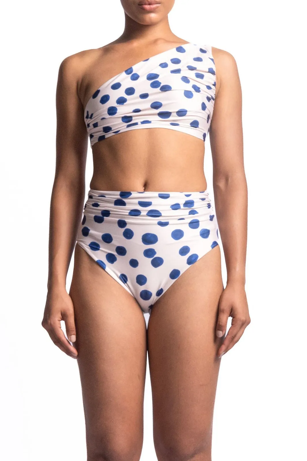 Top De Bikini Leonor Blue Dots