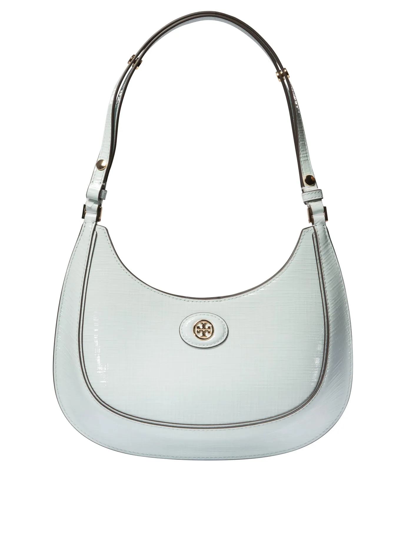 TORY BURCH Robinson Crosshatched Crescent Mini Shoulder Bag