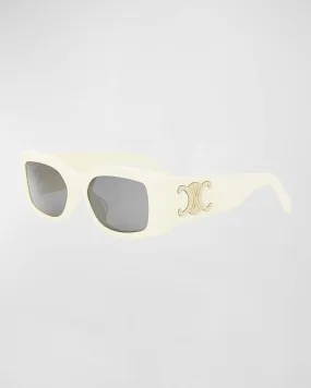 Triomphe Acetate Rectangle Sunglasses