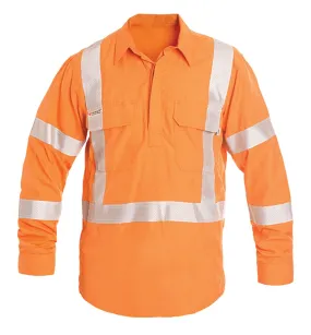 Tuffa Workwear SHCLZ75 - Men's Multitek Inherent FR X Biomotion - Closed Front Shirt - Orange - S