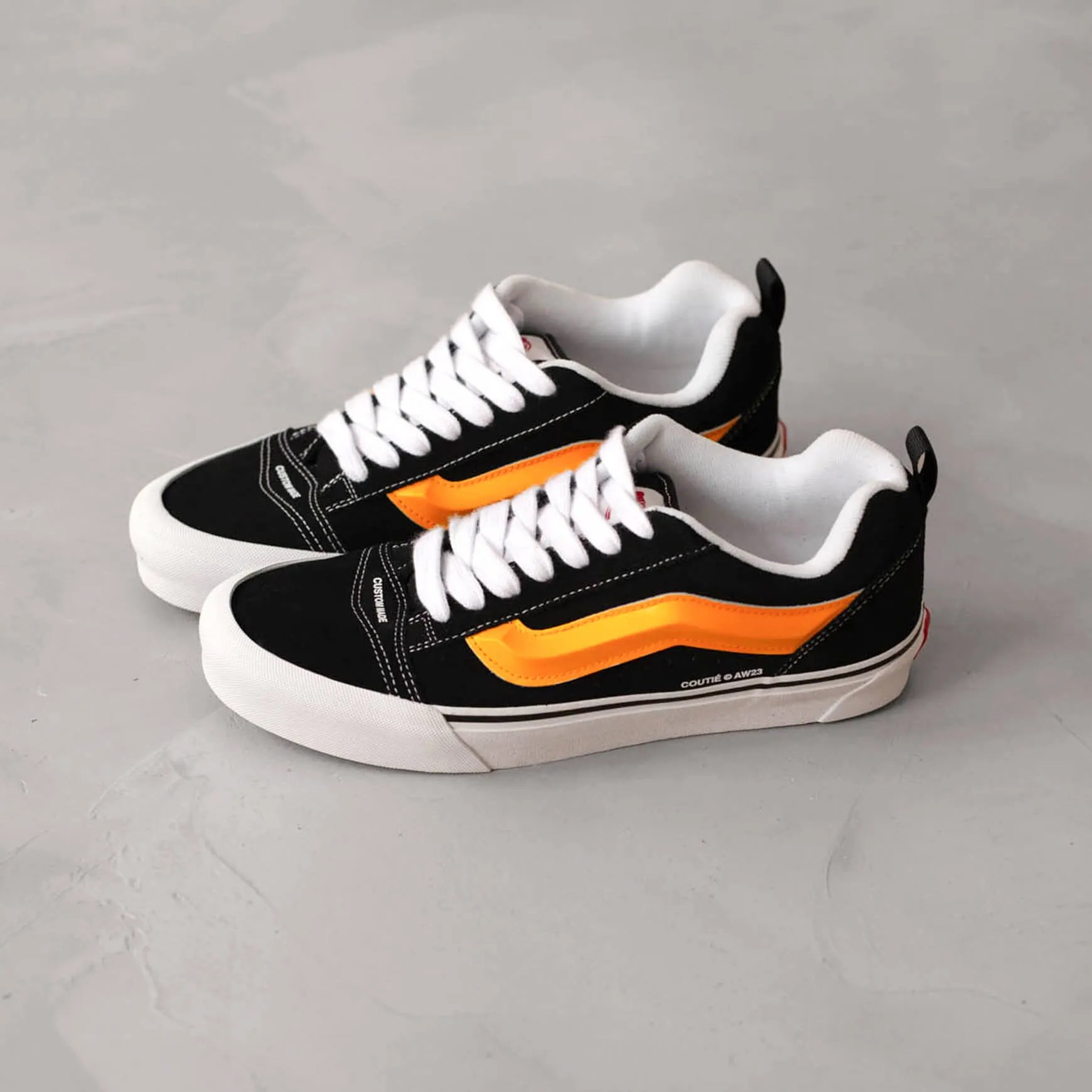 Vans Knu Skool Leather Custom Made Black/White