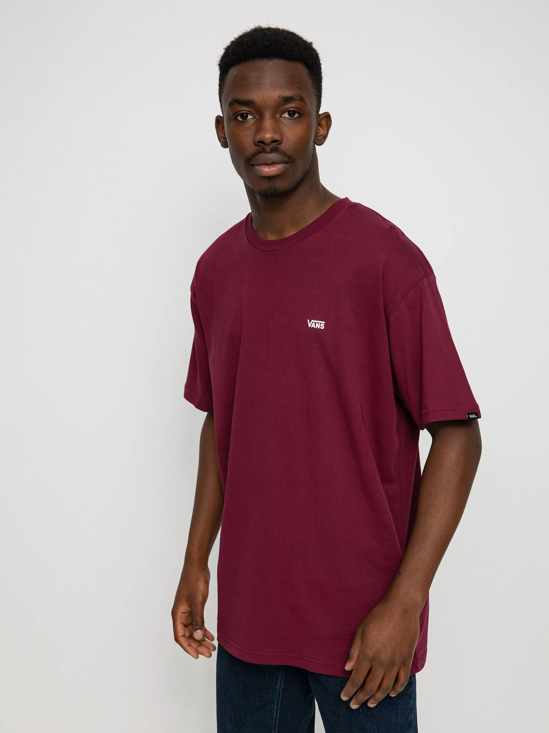 Vans Left Chest Logo T-shirt (burgundy)