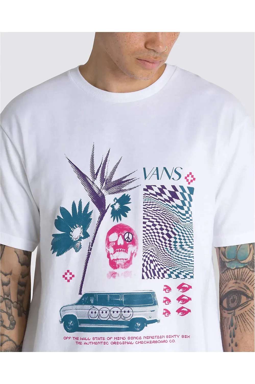 Vans Warped Vacation Short Sleeve T-Shirt White