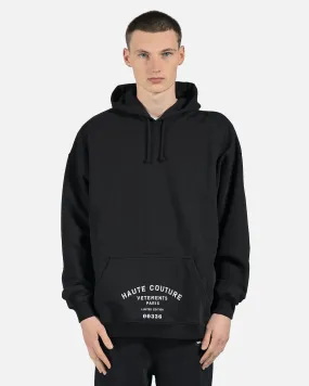 VETEMENTS Maison De Couture Logo Hoodie in Black