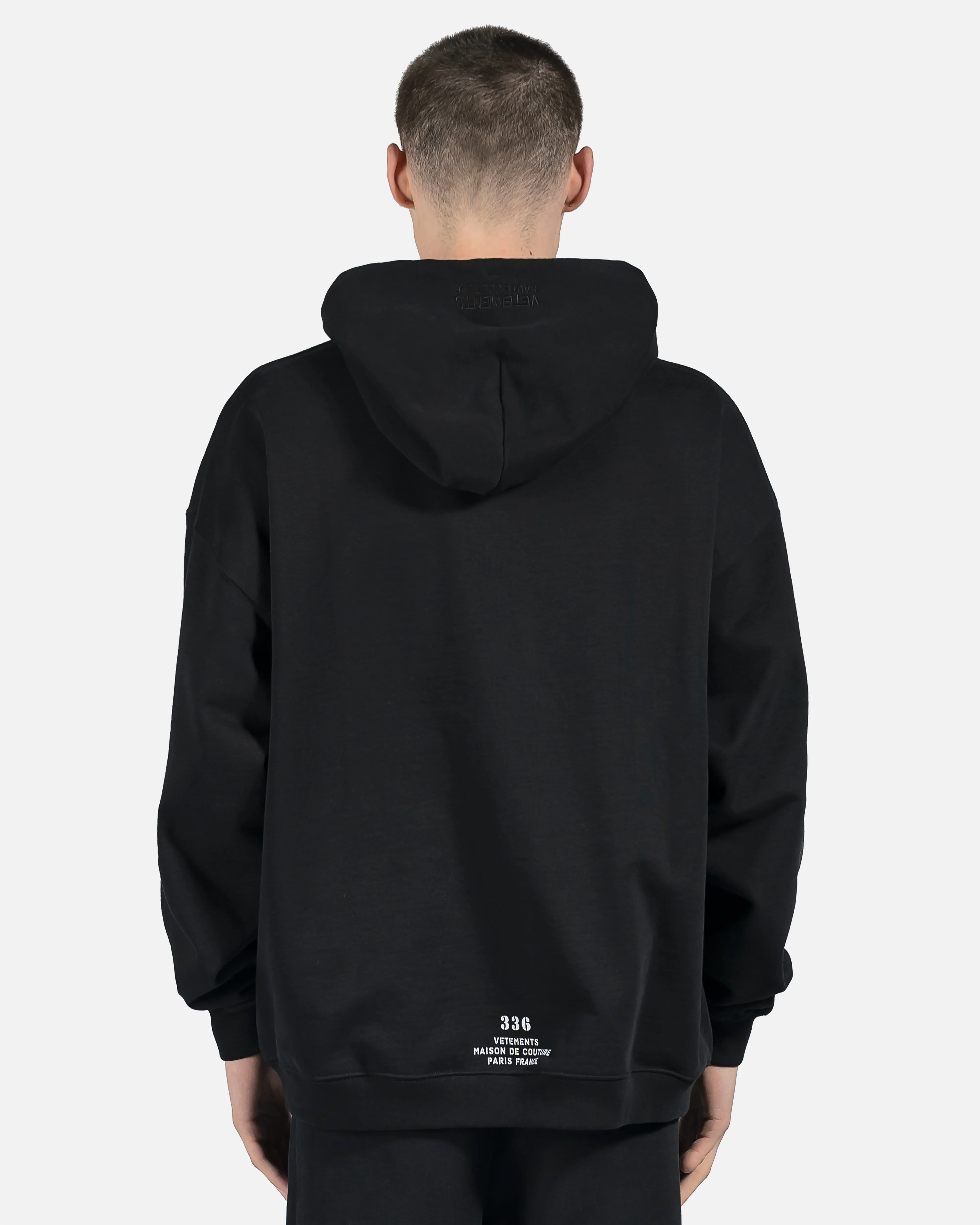 VETEMENTS Maison De Couture Logo Hoodie in Black