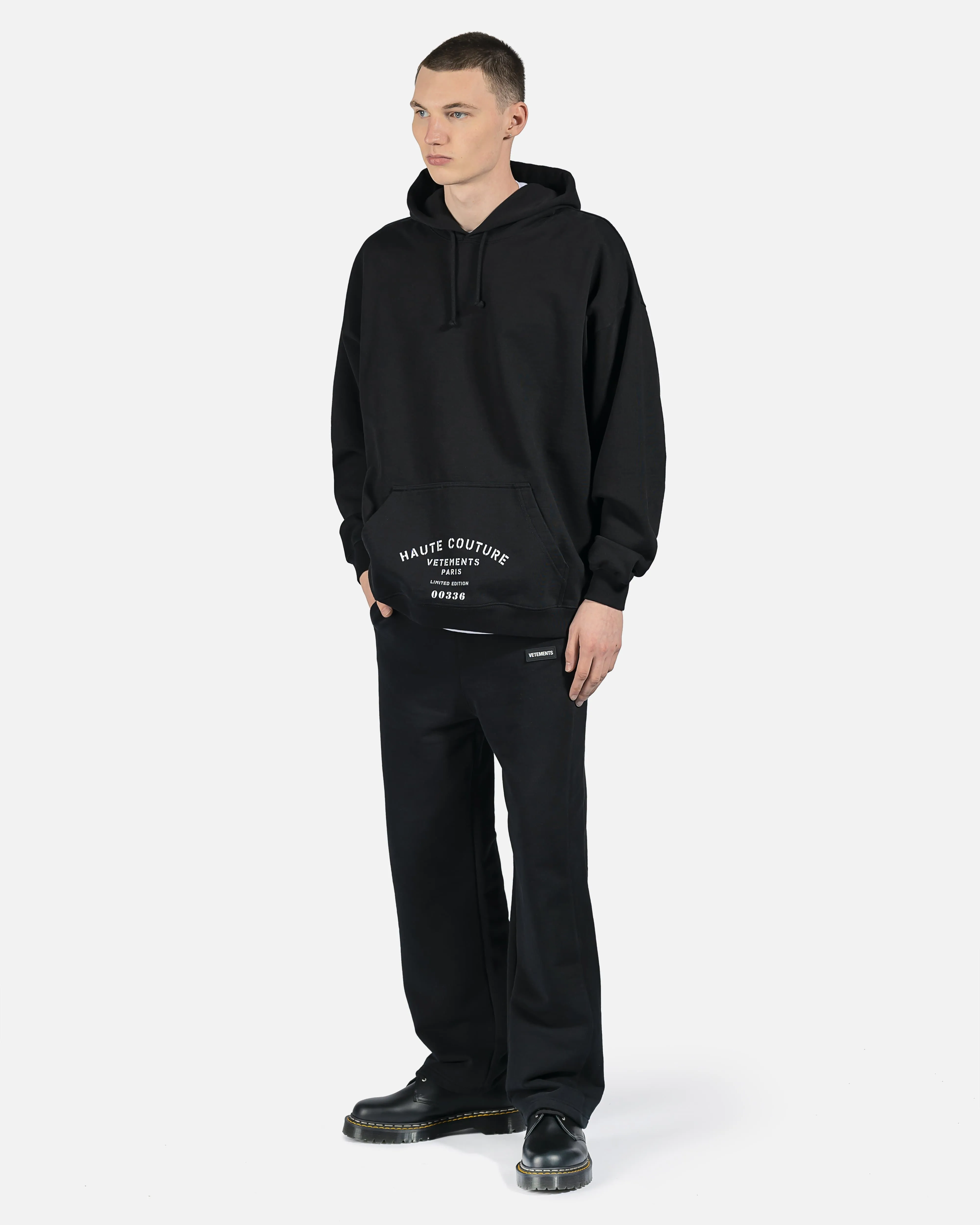 VETEMENTS Maison De Couture Logo Hoodie in Black