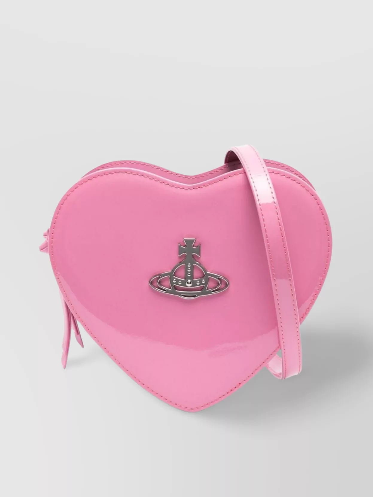 Vivienne Westwood   Flamingo heart patent shoulder bag