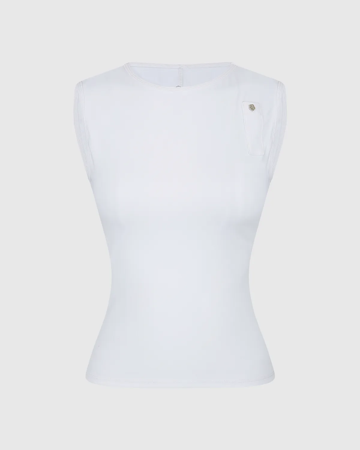 White Charm Pocket Tank Top