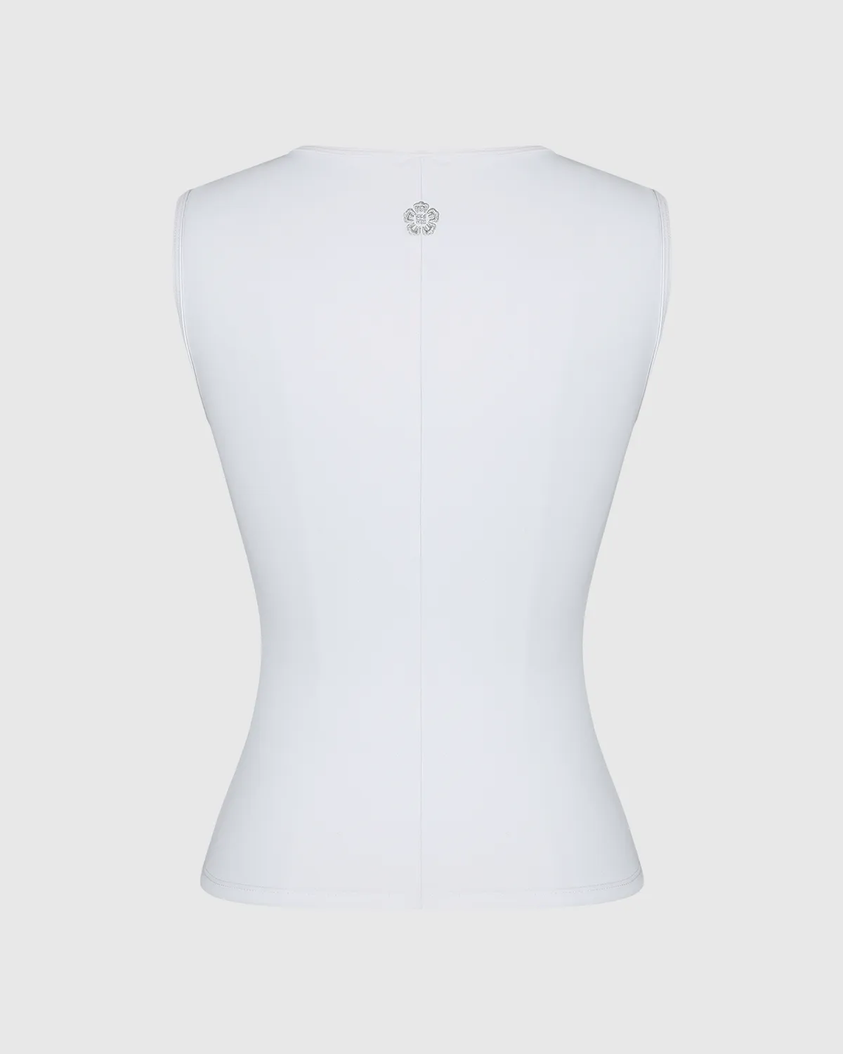 White Charm Pocket Tank Top