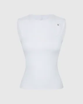 White Charm Pocket Tank Top