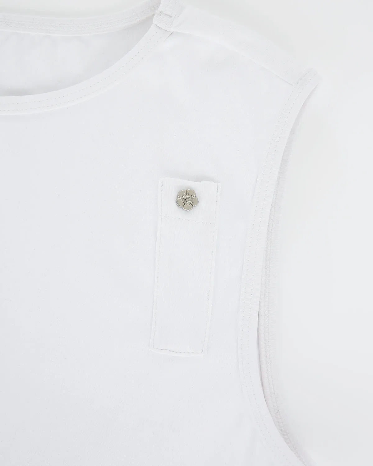 White Charm Pocket Tank Top