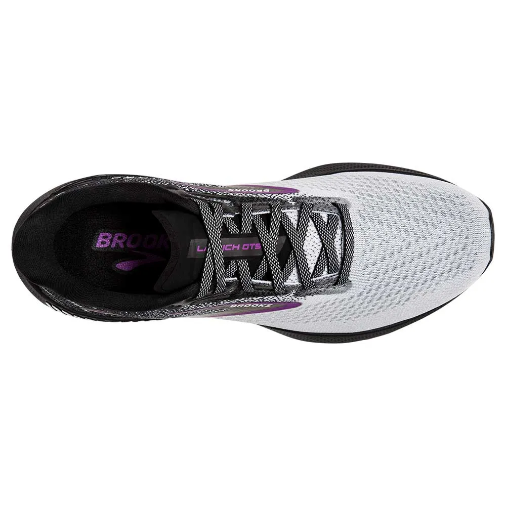 Women's Launch GTS 10 Running Shoe - Black/White/Violet - Wide (D)