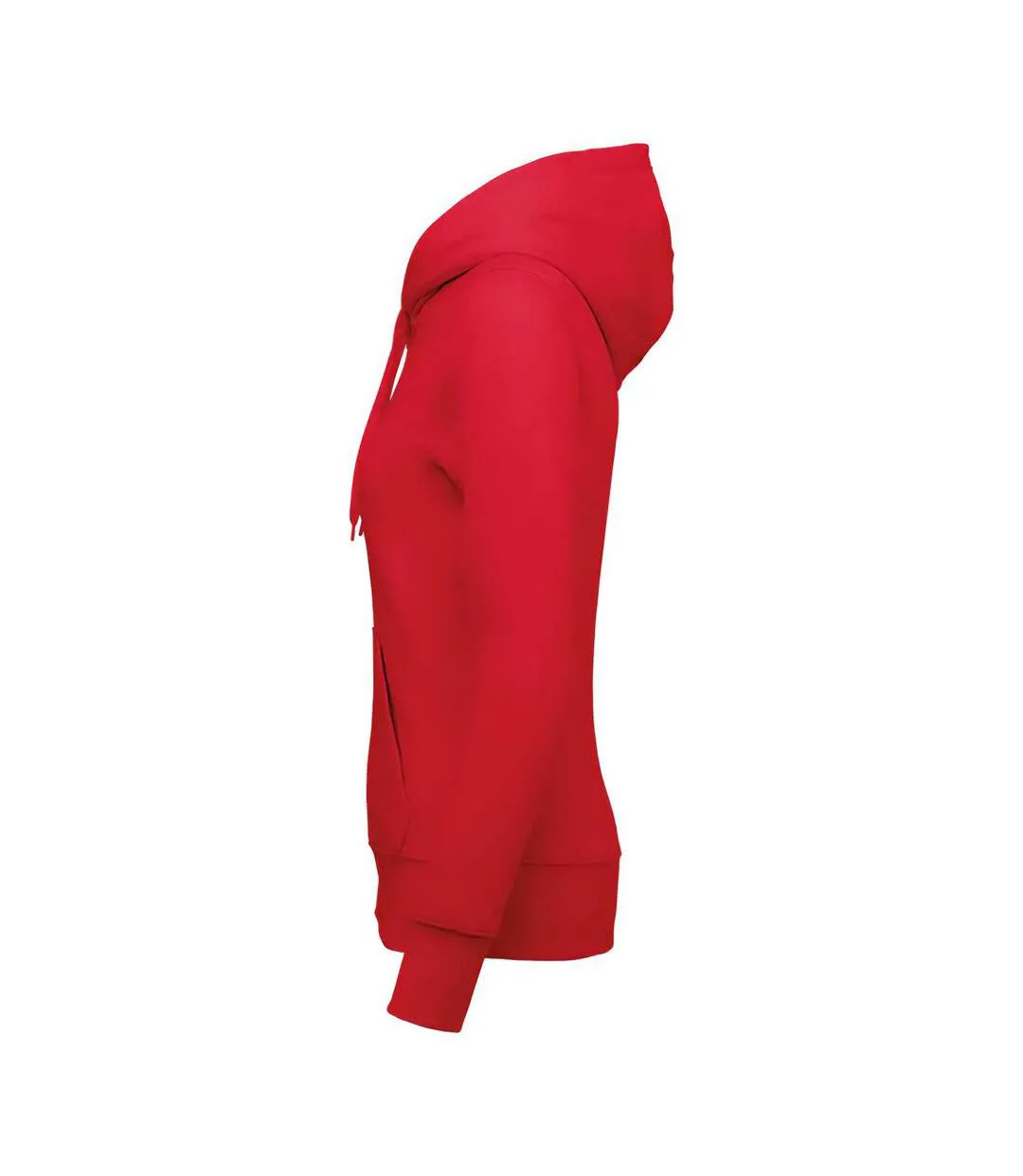 Womens/ladies eco friendly full zip hoodie red Kariban