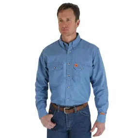 Wrangler Men's Long Sleeve Flame Resistant Riggs Workwear Work Shirt