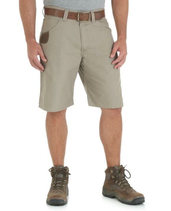 Wrangler Men's Riggs Workwear Ripstop Ranger Cargo Short in Dark Khaki