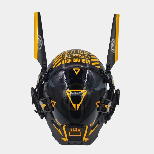 Yellow Cyberpunk Helmet