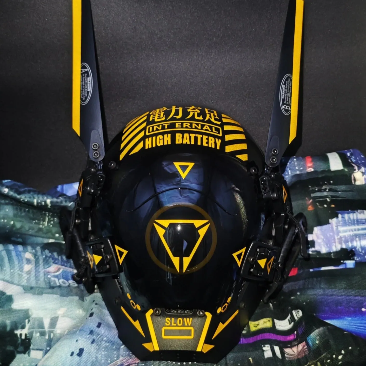 Yellow Cyberpunk Helmet