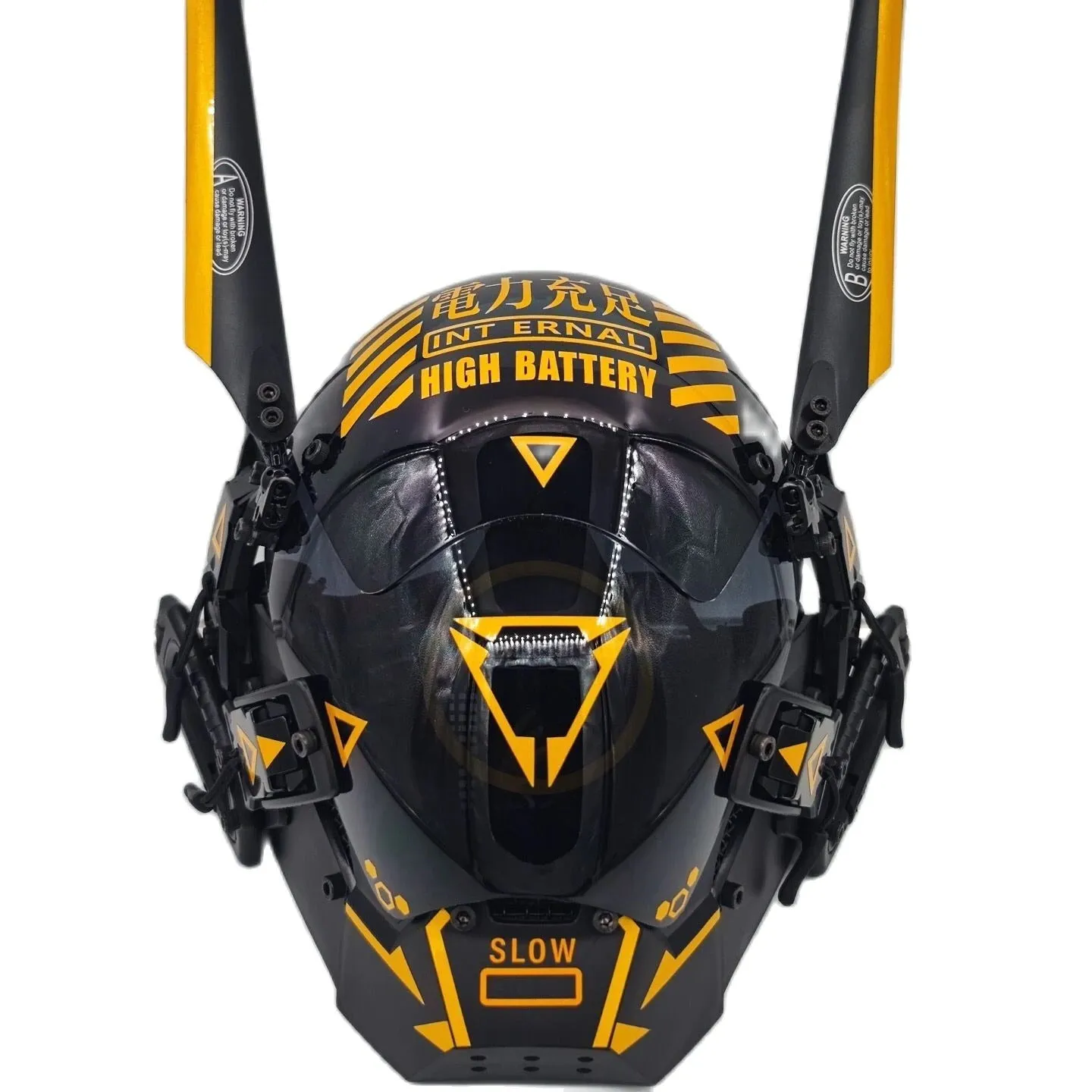 Yellow Cyberpunk Helmet