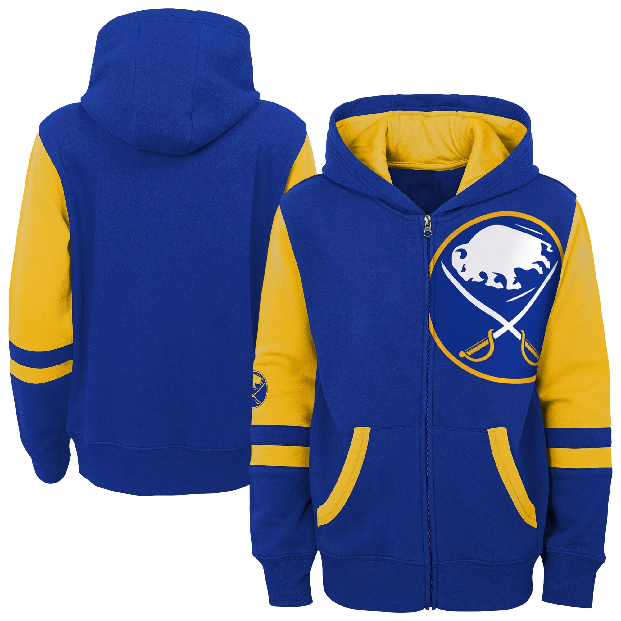 Youth Buffalo Sabres Royal Face Off Full-Zip Hoodie