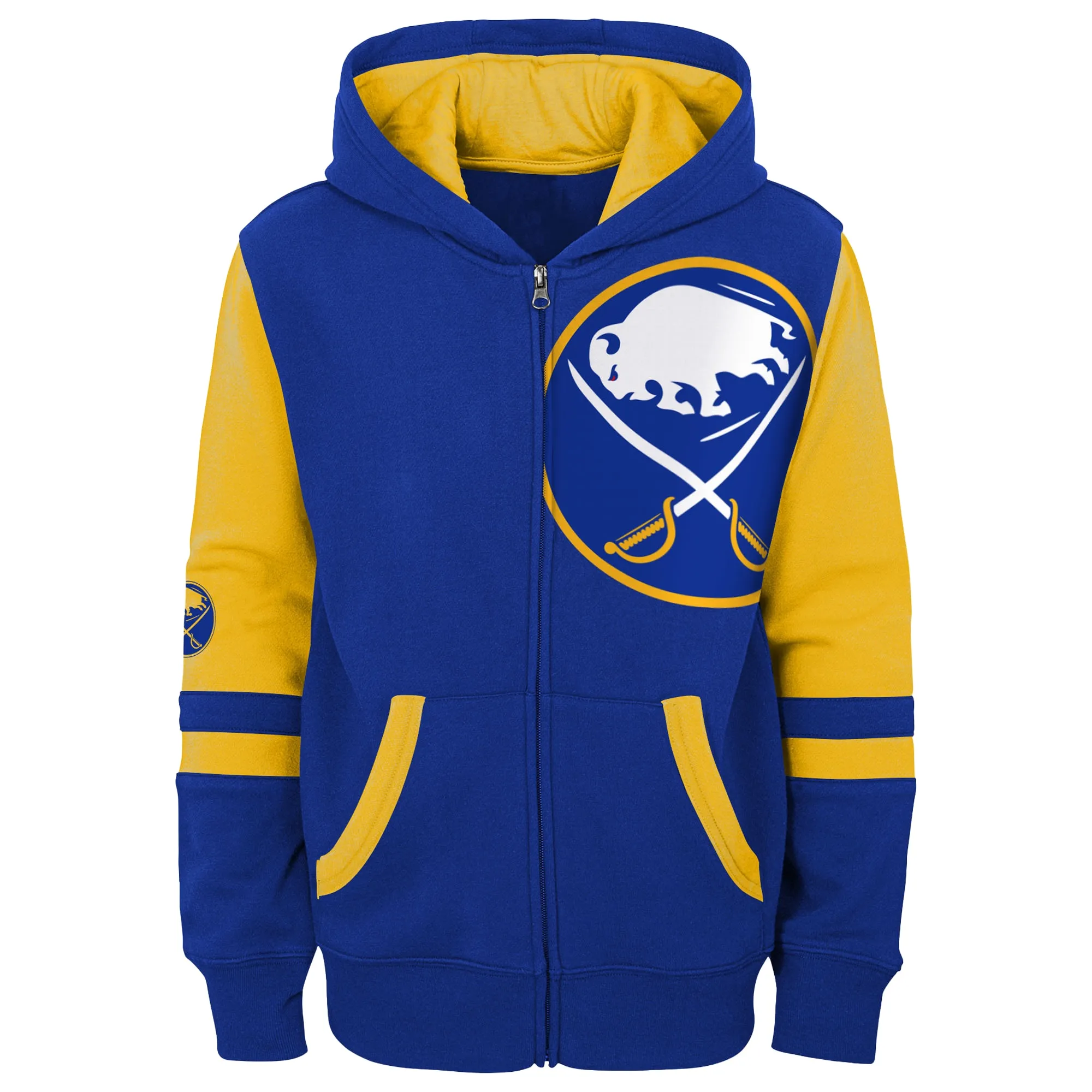 Youth Buffalo Sabres Royal Face Off Full-Zip Hoodie