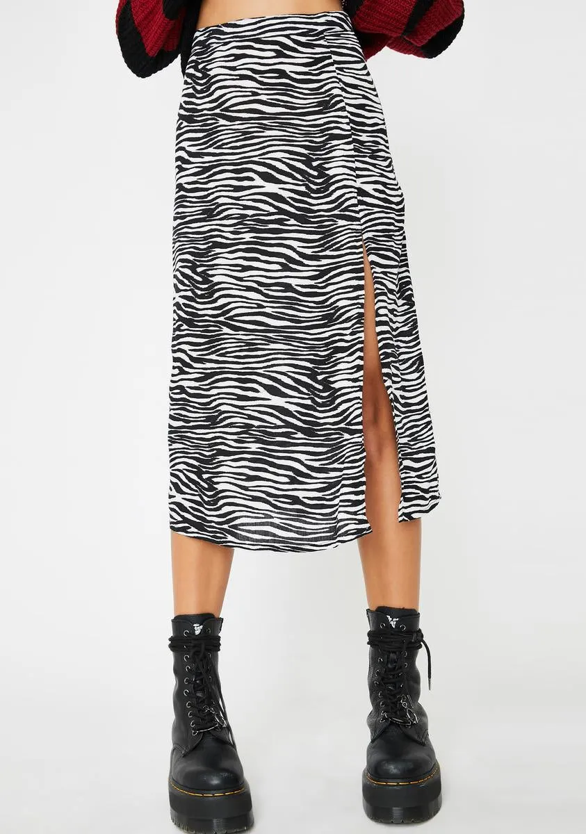 Zebra Saika Skirt-