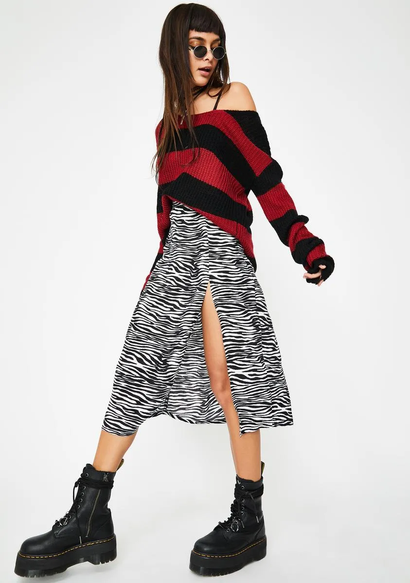 Zebra Saika Skirt-